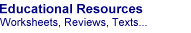 Educational Resources - Articles, Reviews, Worksheets, Texts