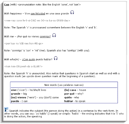 Optimnem Spanish course unit preview